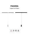 PAGODA * COLGANTE CARRIL TRIFASICO GU10 NEGRO